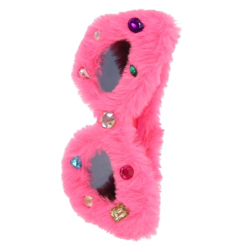 LIGIGWASH Plüsch Sonnenbrille mit Strass Lustige Dekorative Sonnenbrille für Damen für Partys Festivals und Fotoshootings Leicht und Komfortabel von LIGIGWASH