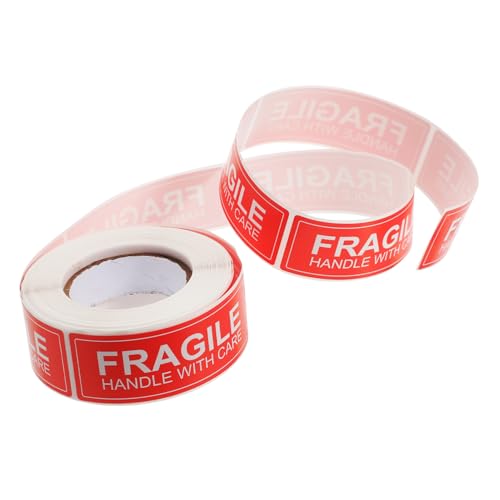LIGIGWASH Selbstklebende Fragile Aufkleber Wetterfeste Warnetiketten für Versandverpackungen Stark Haftende Handle With Care Warnaufkleber Vielseitig für Kartons von LIGIGWASH