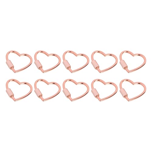 10 x Herz-Karabinerhaken mit Schraubverschluss, herzförmige Schnallen, Schlüsselanhänger-Clip, Karabinerhaken für Schlüssel, Tasche, Handtasche, Gurt, multifunktionaler herzförmiger Karabinerhaken 10 x Herz-Karabinerhaken mit Schraubverschluss, herzförmige Schnallen, Schlüsselanhänger-Clip, Karabinerhaken für Schlüssel, Tasche, Handtasche, Gurt, multifunktionaler herzförmiger Karabinerhaken von LIGSLN