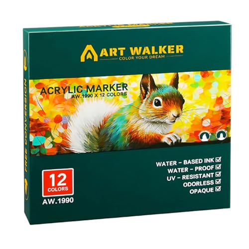 12/24/36 Farben Acrylmalstift, Doppelkopf, Acryl-Marker, Tinte auf Wasserbasis, zum Malen auf Papier, Stein, Holz, Glas, Kunst, Pinsel 12/24/36 Farben Acrylmalstift, Doppelkopf, Acryl-Marker, Tinte auf Wasserbasis, zum Malen auf Papier, Stein, Holz, Glas, Kunst, Pinsel von LIGSLN