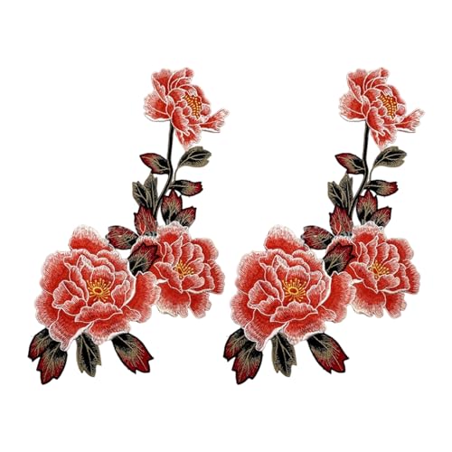 2 Stück Aufnäher / Bügelbilder mit Blumenstickerei, Blumenaufnäher für Rucksäcke, Dekorationen, Blumenaufnäher, bestickte Applikation, zum Aufbügeln 2 Stück Aufnäher / Bügelbilder mit Blumenstickerei, Blumenaufnäher für Rucksäcke, Dekorationen, Blumenaufnäher, bestickte Applikation, zum Aufbügeln von LIGSLN