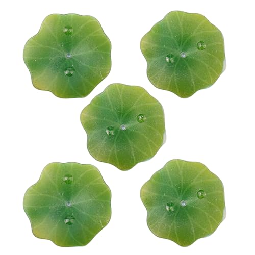 5 x Schmuckkomponenten, Seerosen, Blumen-/Blattornament, handgefertigte Kunstharz-Bastelmaterialien für Schmuckherstellung und Bastelarbeiten 5 x Schmuckkomponenten, Seerosen, Blumen-/Blattornament, handgefertigte Kunstharz-Bastelmaterialien für Schmuckherstellung und Bastelarbeiten von LIGSLN