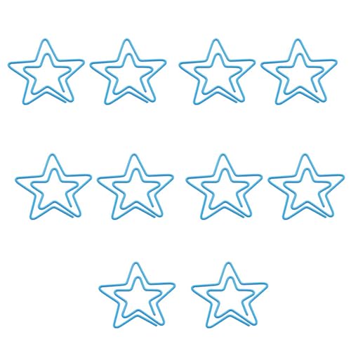 Dekorative Büroklammern, kreative Sternform, Büroklammern, Lesezeichen, lustige Büroklammern, Planer-Clips für Bürodokumente, 10 Stück Dekorative Büroklammern, kreative Sternform, Büroklammern, Lesezeichen, lustige Büroklammern, Planer-Clips für Bürodokumente, 10 Stück von LIGSLN