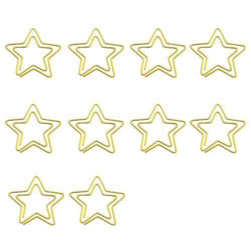 Dekorative Büroklammern, kreative Sternform, Büroklammern, Lesezeichen, lustige Büroklammern, Planer-Clips für Bürodokumente, 10 Stück Dekorative Büroklammern, kreative Sternform, Büroklammern, Lesezeichen, lustige Büroklammern, Planer-Clips für Bürodokumente, 10 Stück von LIGSLN
