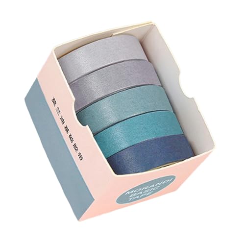Dekoratives Klebeband, ästhetisches Papierband für Bastelarbeiten, Scrapbooking, Tagebuch, Notizbuch, Fotoalbum, Telefon, Verpackungspapier-Set, 5 Rollen, 10 mm x 2 m Dekoratives Klebeband, ästhetisches Papierband für Bastelarbeiten, Scrapbooking, Tagebuch, Notizbuch, Fotoalbum, Telefon, Verpackungspapier-Set, 5 Rollen, 10 mm x 2 m von LIGSLN