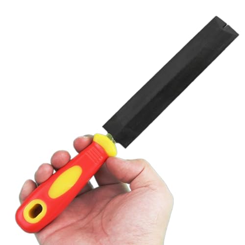 Flache Handfeile mit gehärtetem Stahl, ergonomischer Griff, flache Feile zum Schärfen von Fräsen, Holz, Metall, Schneideerfahrung Flache Handfeile mit gehärtetem Stahl, ergonomischer Griff, flache Feile zum Schärfen von Fräsen, Holz, Metall, Schneideerfahrung von LIGSLN