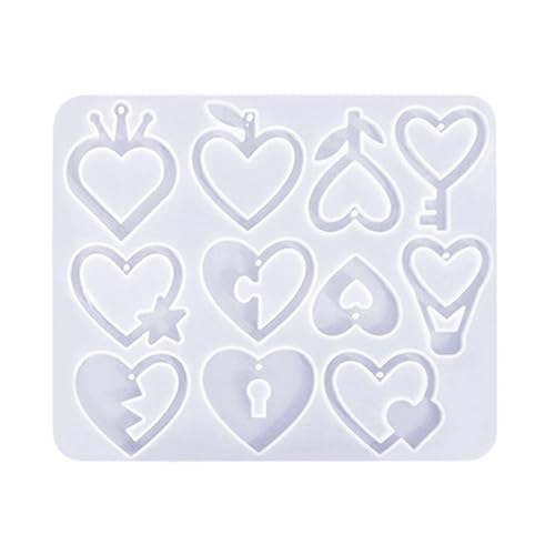 Herzförmige Schmuckform für Anhänger, Basteln, Silikonform für Schmuckherstellung, Ornament, Handwerk, Epoxidharz-Formen von LIGSLN