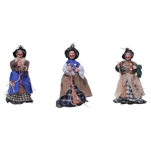 Hexenfiguren, Ornament mit Soundeffekt und leuchtenden Augen, Dekoration für Spukhaus, Dekoration, Party-Mittelstücke von LIGSLN