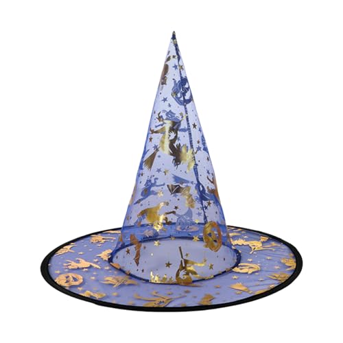 LIGSLN Hexenhut, Unisex, 33 cm hoch, spitz, Zauberer, Cosplay, für Damen, Herren, Kinder, Halloween, Kostüm, Zubehör, Hexe, 5 Stück von LIGSLN