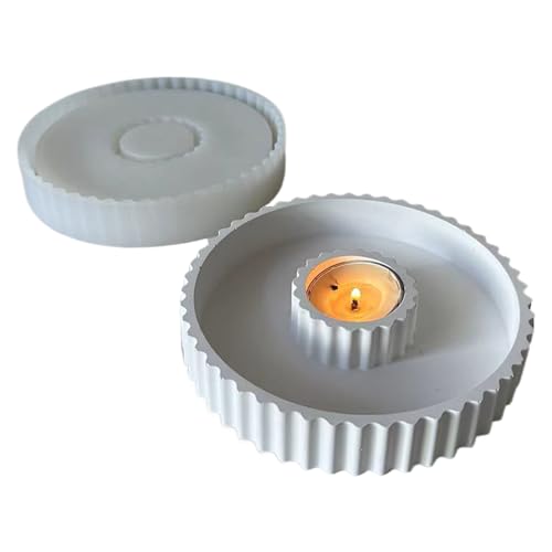Runde Kerzenhalter-Formen, Kerzenständer-Formen, rund, Silikonmaterial, Kerzenständer, Gießform für Epoxidharz von LIGSLN