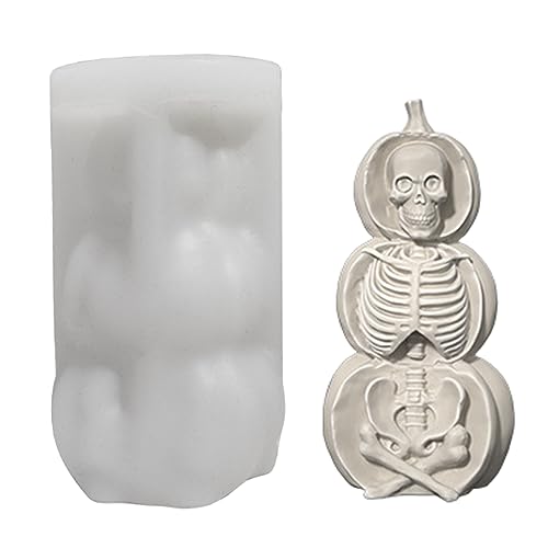 Silikonform für Halloween-Kürbis-Schädel, für Gips, Ornamente, Party-Dekorationen, Harzgussform, Gießformen für Epoxidharz von LIGSLN