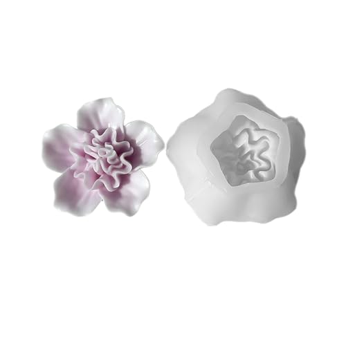 Silikonform mit 3D-Blumen-Motiv, Kerzenform, handgefertigt, für Seife, Basteln, Heimdekoration, Gießformen von LIGSLN