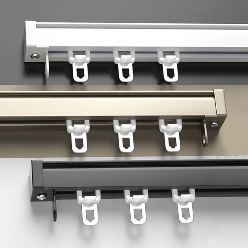 LIGUOYI Gardinen Für Schienen Aluminium 1m 2m 3m 4m 5m 6m Gardinenstangen Mit Track Roller Und Haken, Schienen Für Vorhang Geräuschlos Und Leichtgängig, Deckenmontage/Wandmontage LIGUOYI Gardinen Für Schienen Aluminium 1m 2m 3m 4m 5m 6m Gardinenstangen Mit Track Roller Und Haken, Schienen Für Vorhang Geräuschlos Und Leichtgängig, Deckenmontage/Wandmontage von LIGUOYI