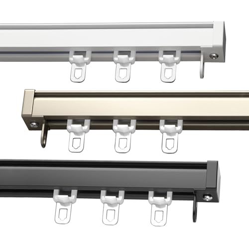 LIGUOYI Vorhang Für Schienen Aluminium, Geräuschlos Laufschiene Für Vorhang, 50cm Bis 600cm Gardinenstangen Wand/Hängen - Montage, Innen Außen Vorhangschiene Mit Umlenkrollen Und Haken LIGUOYI Vorhang Für Schienen Aluminium, Geräuschlos Laufschiene Für Vorhang, 50cm Bis 600cm Gardinenstangen Wand/Hängen - Montage, Innen Außen Vorhangschiene Mit Umlenkrollen Und Haken von LIGUOYI