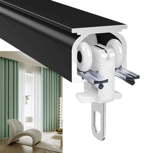 LIGUOYI Vorhangschiene Aus Aluminium Curtain Track 80cm~550cm Mit Vorhang Schiene Rollen, Schienensystem Für Gardinen, Silent 1-läufige Mit Decken/WandmontageZubehör, Gardinenschiene LIGUOYI Vorhangschiene Aus Aluminium Curtain Track 80cm~550cm Mit Vorhang Schiene Rollen, Schienensystem Für Gardinen, Silent 1-läufige Mit Decken/WandmontageZubehör, Gardinenschiene von LIGUOYI