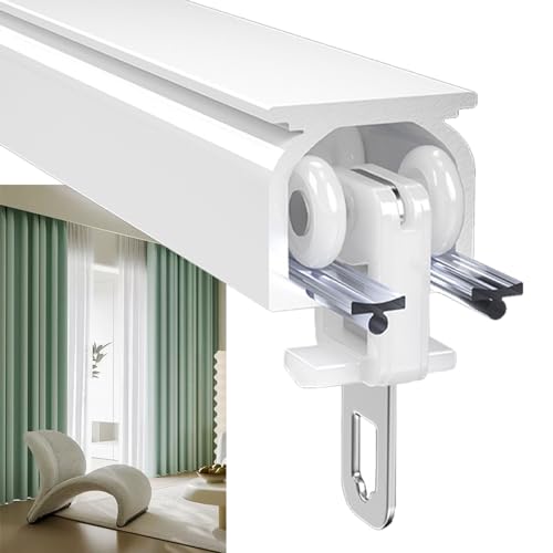LIGUOYI Vorhangschiene Aus Aluminium Curtain Track 80cm~550cm Mit Vorhang Schiene Rollen, Schienensystem Für Gardinen, Silent 1-läufige Mit Decken/WandmontageZubehör, Gardinenschiene LIGUOYI Vorhangschiene Aus Aluminium Curtain Track 80cm~550cm Mit Vorhang Schiene Rollen, Schienensystem Für Gardinen, Silent 1-läufige Mit Decken/WandmontageZubehör, Gardinenschiene von LIGUOYI