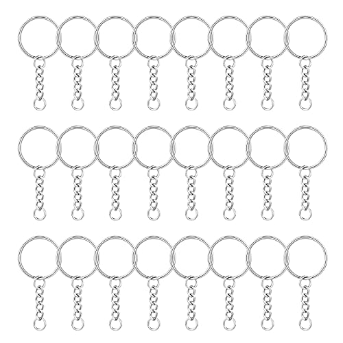 LIHAO Ringe für Schlüsselanhänger aus Edelstahl zum Basteln, kreative Hobbys by (Packung mit 25 Stück, 25 mm) von LIHAO
