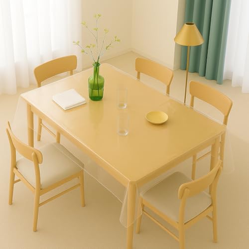 LIHIQIYA Tischdecke Durchsichtig Abwaschbar, 140x220cm Tischfolie Transparent 0.13mm PVC Plastiktischdecke Tischschutz Klarsichtfolie Wasserdicht Glasklar Folie Tischschutzfolie für Hochzeit Party LIHIQIYA Tischdecke Durchsichtig Abwaschbar, 140x220cm Tischfolie Transparent 0.13mm PVC Plastiktischdecke Tischschutz Klarsichtfolie Wasserdicht Glasklar Folie Tischschutzfolie für Hochzeit Party von LIHIQIYA