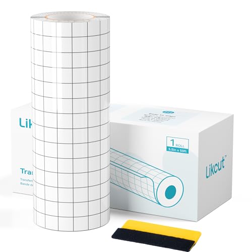 LIKCUT Transferfolie Plotter für Plotterfolie, 13,97 x 1524cm Übertragungsfolie Plotter Kompatibel, Cricut, Silhouette Cameo, Transferfolie für Partydekoration, Becher, Fenster LIKCUT Transferfolie Plotter für Plotterfolie, 13,97 x 1524cm Übertragungsfolie Plotter Kompatibel, Cricut, Silhouette Cameo, Transferfolie für Partydekoration, Becher, Fenster von LIKCUT