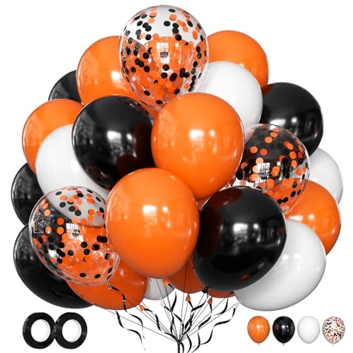 Luftballons Schwarz Orange Weiß 50 Stück 12 zoll Luftballons Halloween Helium Ballons Konfetti Glitzer Luftballons für Geburtstag Karneval Fasching Sport Erntedankfest Deko Luftballons Schwarz Orange Weiß 50 Stück 12 zoll Luftballons Halloween Helium Ballons Konfetti Glitzer Luftballons für Geburtstag Karneval Fasching Sport Erntedankfest Deko von LIKDAY