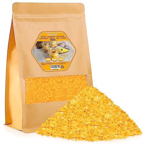 LIKEGOR Hochwertiges Bienenwachs, 1kg Natürliches Bienenwachs, Ideal für Naturkosmetik, Bienenwachstücher oder Kerzenwachs, Nachhaltige Verpackung LIKEGOR Hochwertiges Bienenwachs, 1kg Natürliches Bienenwachs, Ideal für Naturkosmetik, Bienenwachstücher oder Kerzenwachs, Nachhaltige Verpackung von LIKEGOR