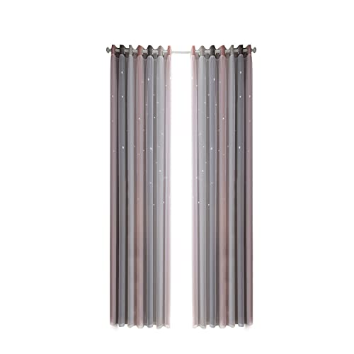 LIKEUDO 2 Stück Sterne Vorhang Verdunkelungsvorhänge Bunte Doppelschicht für Kinder Schlafzimmer Mädchen Kinderzimmer Sterne Vorhänge Doppelschicht Wohnzimmer Blickdicht Vorhänge 134 x 210 cm LIKEUDO 2 Stück Sterne Vorhang Verdunkelungsvorhänge Bunte Doppelschicht für Kinder Schlafzimmer Mädchen Kinderzimmer Sterne Vorhänge Doppelschicht Wohnzimmer Blickdicht Vorhänge 134 x 210 cm von LIKEUDO