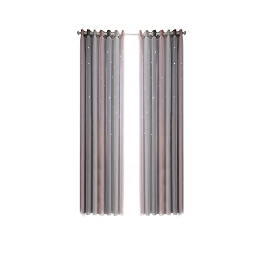 LIKEUDO 2 Stück Sterne Vorhang Verdunkelungsvorhänge Bunte Doppelschicht für Kinder Schlafzimmer Mädchen Kinderzimmer Sterne Vorhänge Doppelschicht Wohnzimmer Blickdicht Vorhänge 134x160 cm LIKEUDO 2 Stück Sterne Vorhang Verdunkelungsvorhänge Bunte Doppelschicht für Kinder Schlafzimmer Mädchen Kinderzimmer Sterne Vorhänge Doppelschicht Wohnzimmer Blickdicht Vorhänge 134x160 cm von LIKEUDO