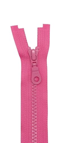 Li YKK Reißverschluss Plastik/Kunststoff Reißverschlüsse mit Zähnen Nr. 5 Medium teilbar (335 rosa, 45cm) von LIL