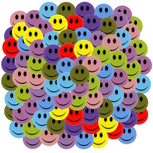 Aufkleber Smiley 4800 Stück Smiley Aufkleber Praktisches und tragbares Smiley Sticker für Zuhause Schule Büro Um Die Interaktion Zwischen Lehrern und Schülern(Mehrere Farben) von LILELIG