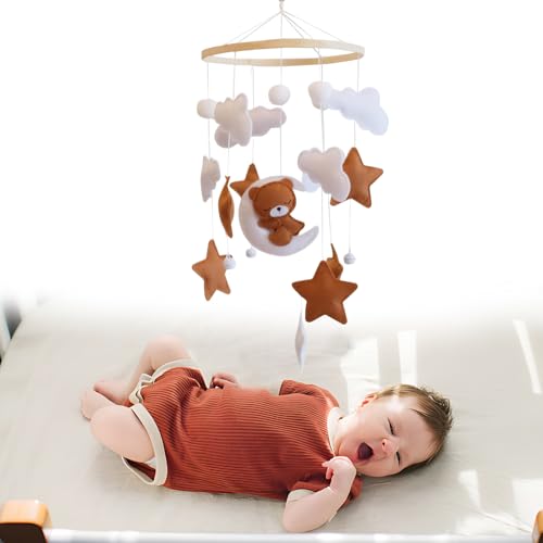 Mobile Baby Holz Baby Mobiles Baby Mobile für Bett Baby Mobile Schlummernder Bär Baby Mobiles mit Holzring und Süßen Tierchen Neugeborenen Geschenk für Baby Jungen und Mädchen Mobile Baby Holz Baby Mobiles Baby Mobile für Bett Baby Mobile Schlummernder Bär Baby Mobiles mit Holzring und Süßen Tierchen Neugeborenen Geschenk für Baby Jungen und Mädchen von LILELIG