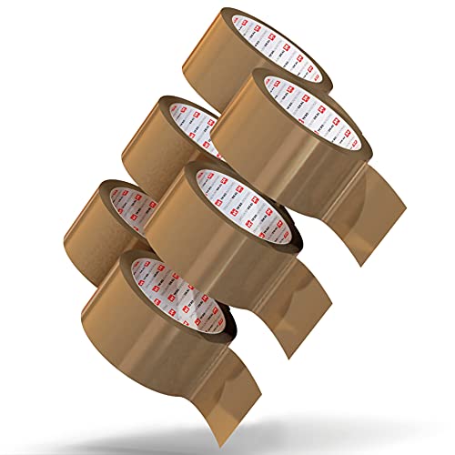 LILENO HOME Klebeband Braun 50mm x 66m [108 Rollen] leise abrollend - Paketklebeband Braun - Breites Packband als Packing Tape-Set - Braunes Paketband als Paket Klebeband von LILENO HOME
