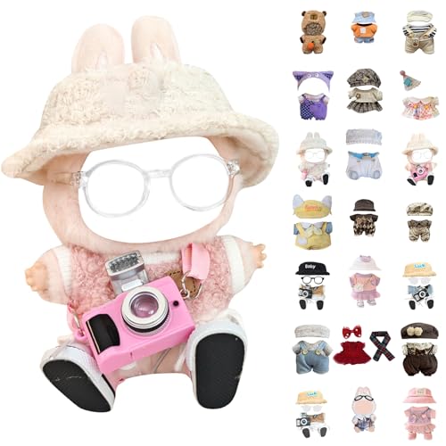 Bekleidung für 17cm Puppe Plüsch,Kuscheltier Kleidung Outfit nur Bekleidungs zubehör für 17cm Puppe Plush Pullover Hoodie Bekleidung DIY Kinder Geschenke Puppenbekleidung(#41) von LILIHOT