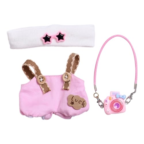 Bekleidung für 17cm Puppe Plüsch,Kuscheltier Kleidung Outfit nur Bekleidungs zubehör für 17cm Puppe Plush Pullover Hoodie Bekleidung DIY Kinder Geschenke Puppenbekleidung(#5) von LILIHOT