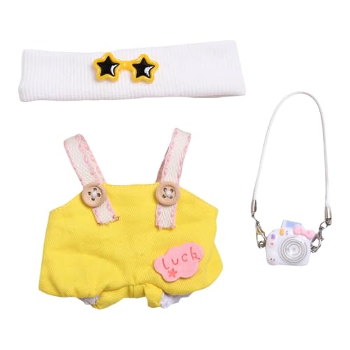 Bekleidung für 17cm Puppe Plüsch,Kuscheltier Kleidung Outfit nur Bekleidungs zubehör für 17cm Puppe Plush Pullover Hoodie Bekleidung DIY Kinder Geschenke Puppenbekleidung(#8) von LILIHOT
