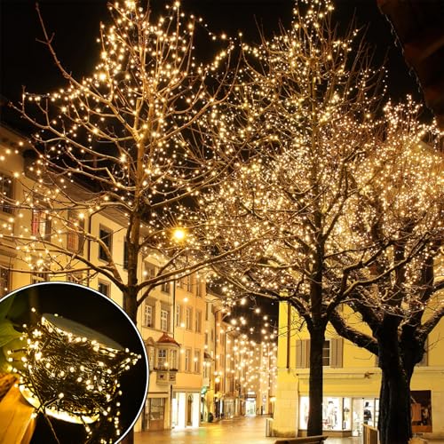 LILIIN 30M LED Lichterkette Außen Lichterketten Lichterkettenvorhang Deko Lights Leuchte Beleuchtung mit Stecker, IP44 Wasserdicht mit 8 Modi, für Garten Hochzeit Weihnachten(30M, 300 LEDs, Warmweiß) LILIIN 30M LED Lichterkette Außen Lichterketten Lichterkettenvorhang Deko Lights Leuchte Beleuchtung mit Stecker, IP44 Wasserdicht mit 8 Modi, für Garten Hochzeit Weihnachten(30M, 300 LEDs, Warmweiß) von LILIIN
