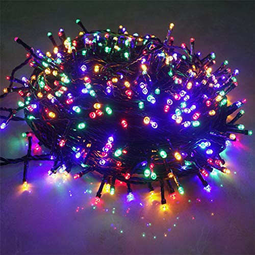 LILIIN 30M LED Lichterkette Außen Lichterketten Lichterkettenvorhang Deko Lights Leuchte Beleuchtung mit Stecker, IP44 Wasserdicht mit 8 Modi, für Garten Hochzeit Weihnachten(30M, 300 LEDs, Bunt) von LILIIN
