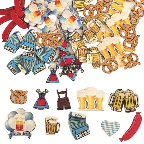50Stück Oktoberfest Deko,Bayrische Dekoration Holz Streudeko Party Tischdekoration,Brezel Bier Konfetti Papier Accessoires,Bayerische Tischdeko Set Bierfest Dekorationen Geschenke,für Oktoberfestparty 50Stück Oktoberfest Deko,Bayrische Dekoration Holz Streudeko Party Tischdekoration,Brezel Bier Konfetti Papier Accessoires,Bayerische Tischdeko Set Bierfest Dekorationen Geschenke,für Oktoberfestparty von LILIKAI