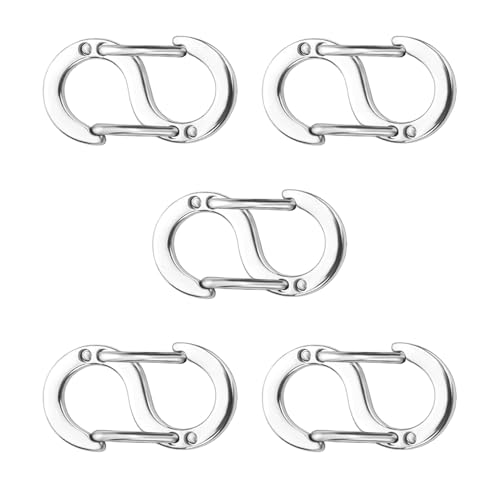 LILIKAI 5Stück Verschlüsse für Armbänder, Edelstahl Halsketten Clip, Halskette Kettenverschluss, Cabochon Doppelöffnungs, Metall, Silber, Unbehandelt, Schmuckverschluss LILIKAI 5Stück Verschlüsse für Armbänder, Edelstahl Halsketten Clip, Halskette Kettenverschluss, Cabochon Doppelöffnungs, Metall, Silber, Unbehandelt, Schmuckverschluss von LILIKAI
