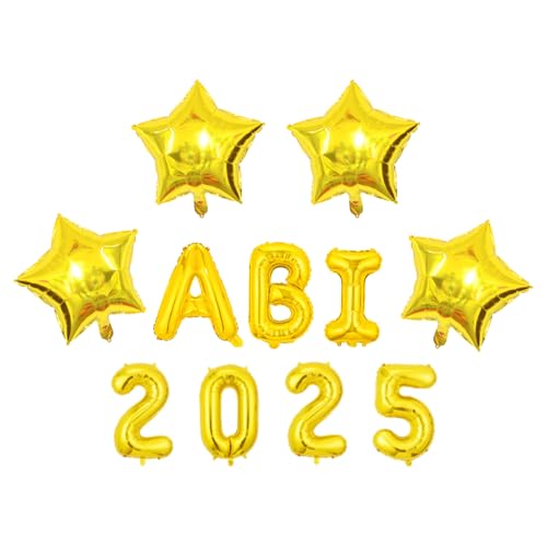 Graduation Deko 2025,Abschluss Deko,2025 Graduation Celebration Ballons Party Supplies,Banner für Abschluss Abschlussfeier ABI Schulabschluss Dekoration 2025 High School Graduation Ballons (Gold) von LILIKAI