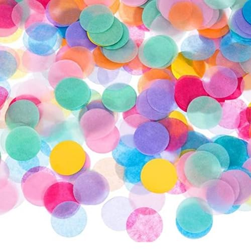 Konfetti Geburtstag Seidenpapier Bunt Transparentpapier Graduation Deko Oblique Unique Pastell Buntes Papier Konfetti Groß Streudeko Tischdeko Confetti Dekorationen Regenbogen Party Einschulung 60g von LILIKAI