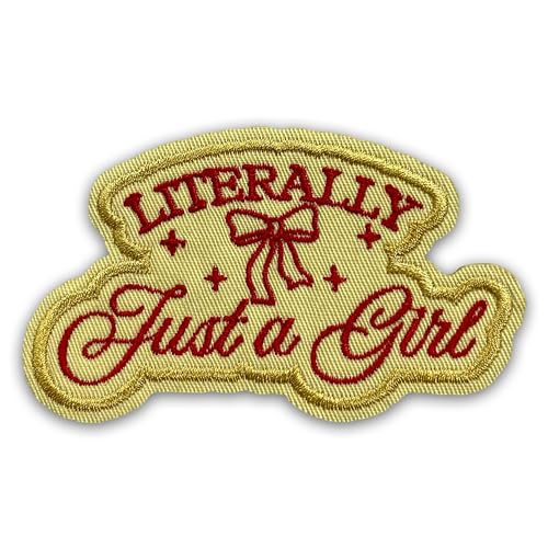 Aufnäher "Literally Just a Girl", 7,6 cm, für Mädchen, Kokette, Schleife, positiv, zum Aufbügeln oder Aufnähen, für Trucker, Hut, Kleidung, Rucksack, DIY-Zubehör, Kollegen, Freunde, Mutter, Geschenk Aufnäher "Literally Just a Girl", 7,6 cm, für Mädchen, Kokette, Schleife, positiv, zum Aufbügeln oder Aufnähen, für Trucker, Hut, Kleidung, Rucksack, DIY-Zubehör, Kollegen, Freunde, Mutter, Geschenk von LILIROZE