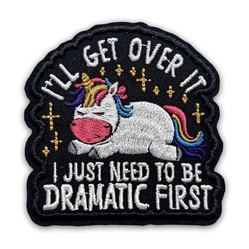 Aufnäher mit Aufschrift "I'll Get Over It I Just Need to Be Dramatic First", 7,6 cm, Kuh, niedlich, sarkastisch, psychische Gesundheit, zum Aufbügeln oder Aufnähen, für Trucker, Hüte, Kleidung Aufnäher mit Aufschrift "I'll Get Over It I Just Need to Be Dramatic First", 7,6 cm, Kuh, niedlich, sarkastisch, psychische Gesundheit, zum Aufbügeln oder Aufnähen, für Trucker, Hüte, Kleidung von LILIROZE