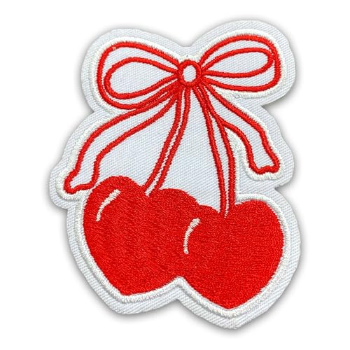 Aufnäher mit Kirschschleife, 7,6 cm, rote ästhetische Schleife, Inspiration, niedliches Aufbügeln/Aufnähen, Stoffapplikation für Trucker, Hut, Kleidung, Rucksack, DIY-Zubehör, Kollegen, Freunde Aufnäher mit Kirschschleife, 7,6 cm, rote ästhetische Schleife, Inspiration, niedliches Aufbügeln/Aufnähen, Stoffapplikation für Trucker, Hut, Kleidung, Rucksack, DIY-Zubehör, Kollegen, Freunde von LILIROZE
