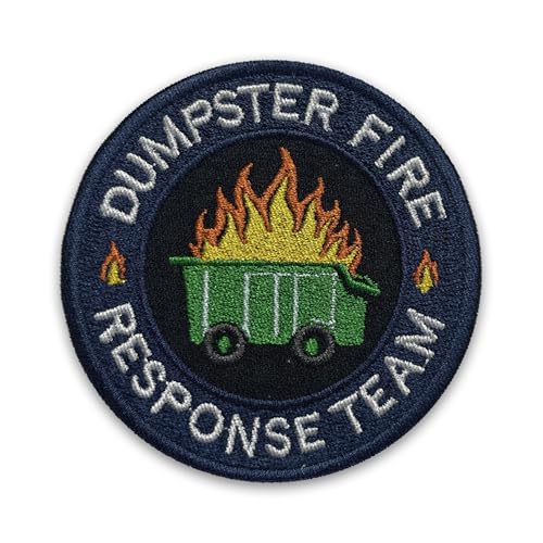 Dumpster Fire Response Team-Aufnäher, 7,6 cm, lustiger Feuerwehrmann, Teamführer, Arbeit, Meme, Humor, zum Aufbügeln oder Aufnähen, Stickerei, Stoffapplikation für Trucker, Hüte, Kleidung, Rucksack Dumpster Fire Response Team-Aufnäher, 7,6 cm, lustiger Feuerwehrmann, Teamführer, Arbeit, Meme, Humor, zum Aufbügeln oder Aufnähen, Stickerei, Stoffapplikation für Trucker, Hüte, Kleidung, Rucksack von LILIROZE