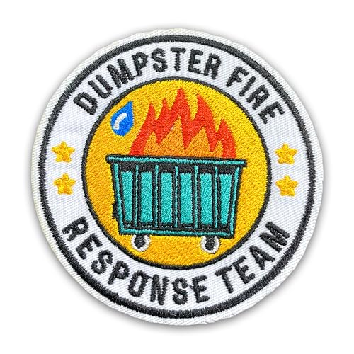 Dumster Fires Response Team-Aufnäher, 7,6 cm, lustiger Dumpsters Burn, sarkastisch, zum Aufbügeln/Aufnähen, Stoffapplikation für Trucker, Hut, Kleidung, Rucksack, DIY-Zubehör, Kollegen, Freunde Dumster Fires Response Team-Aufnäher, 7,6 cm, lustiger Dumpsters Burn, sarkastisch, zum Aufbügeln/Aufnähen, Stoffapplikation für Trucker, Hut, Kleidung, Rucksack, DIY-Zubehör, Kollegen, Freunde von LILIROZE