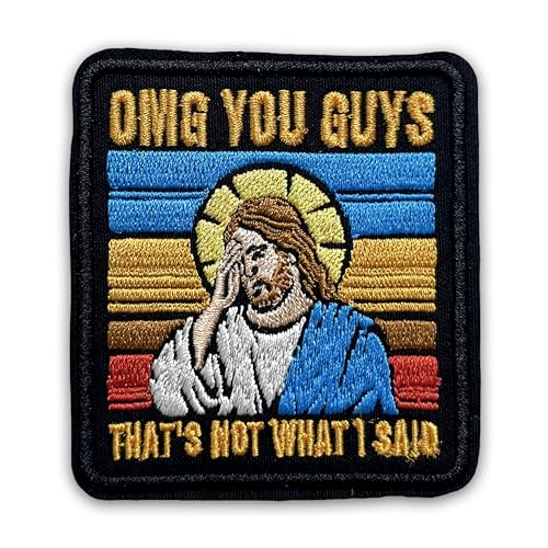 OMG Aufnäher mit Aufschrift "You Guys That's Not What I Said", 7,6 cm, Jesus Christlicher Bibelvers, religiöser Aufnäher zum Aufbügeln oder Aufnähen, für Trucker, Hüte, Kleidung, Rucksack, DIY-Zubehör OMG Aufnäher mit Aufschrift "You Guys That's Not What I Said", 7,6 cm, Jesus Christlicher Bibelvers, religiöser Aufnäher zum Aufbügeln oder Aufnähen, für Trucker, Hüte, Kleidung, Rucksack, DIY-Zubehör von LILIROZE