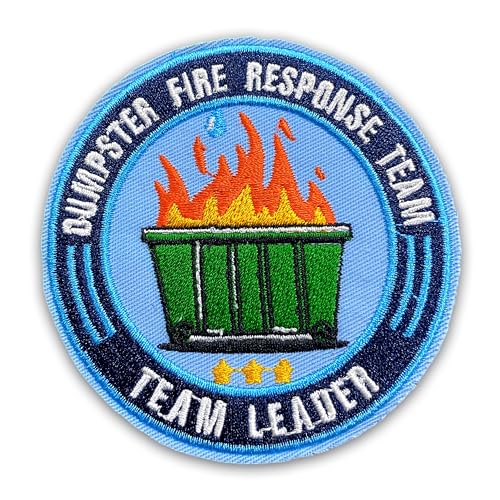 Team-Leader Dumster Fires Response Team-Patch, 7,6 cm, lustiger Dumster Fire, zum Aufbügeln/Aufnähen, Stoffapplikation für Trucker, Hut, Kleidung, Rucksack, DIY-Zubehör, Kollegen, Freunde, Mutter Team-Leader Dumster Fires Response Team-Patch, 7,6 cm, lustiger Dumster Fire, zum Aufbügeln/Aufnähen, Stoffapplikation für Trucker, Hut, Kleidung, Rucksack, DIY-Zubehör, Kollegen, Freunde, Mutter von LILIROZE
