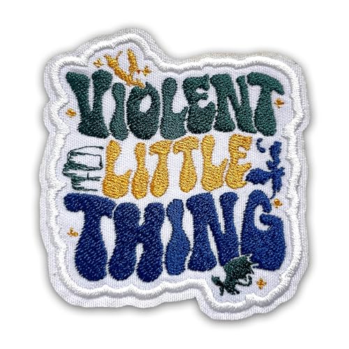 Violent Little Thing Patch 7,6 cm lustiger Acotar Drache vierter Flügel Fantasy Bookish Iron On/Sew On Stickerei Stoff Applikation Patches für Trucker Hüte Kleidung Rucksack DIY Zubehör Freunde von LILIROZE