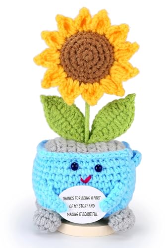 LILQIN Positive Häkel-Sonnenblumen-Puppe - Emotionale Unterstützung Blume - Handgemachtes Wertschätzungsgeschenk für Lehrer, Kollegen, beste Freundin - Dankeschön Geschenk für Frauen - Häkelblumen LILQIN Positive Häkel-Sonnenblumen-Puppe - Emotionale Unterstützung Blume - Handgemachtes Wertschätzungsgeschenk für Lehrer, Kollegen, beste Freundin - Dankeschön Geschenk für Frauen - Häkelblumen von LILQIN