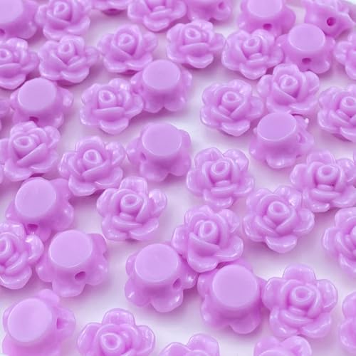 LIMAOLLY 200 Stück Acryl-Rosen-Perlen, Bonbonfarben, flache Rückseite, Abstandshalter, lose pastellfarbene, bunte Dekoration für Bastelarbeiten, Schmuckherstellung, Armband, Halskette, Ohrringe LIMAOLLY 200 Stück Acryl-Rosen-Perlen, Bonbonfarben, flache Rückseite, Abstandshalter, lose pastellfarbene, bunte Dekoration für Bastelarbeiten, Schmuckherstellung, Armband, Halskette, Ohrringe von LIMAOLLY